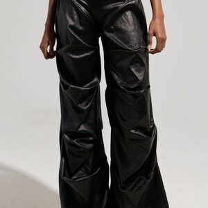 AKIRA Black High-Waisted Wide Leg Pants